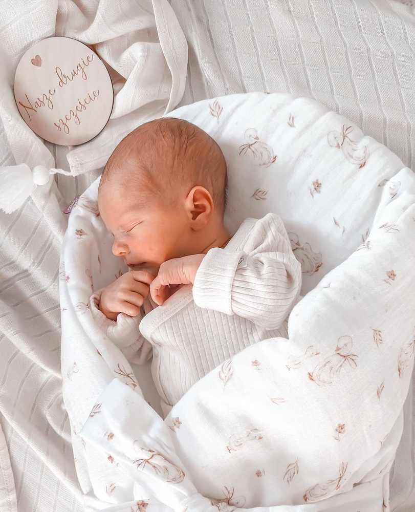 Rożek usztywniany MUŚLINOWY "MOMMY GOOSE"