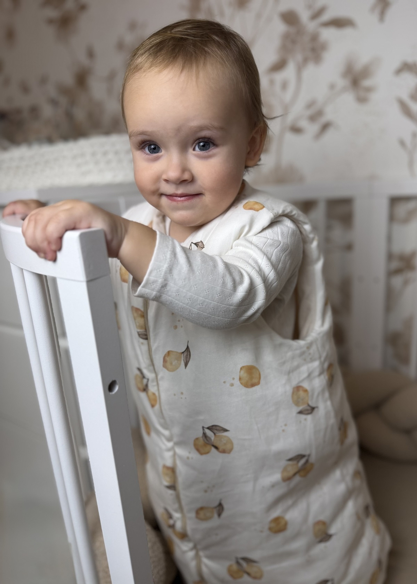 Śpiworek z nogawkami do spania KIDS z bawełny SATYNOWEJ 18-36m