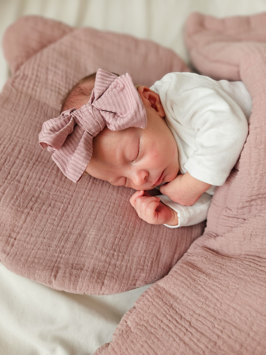 Komplet MUŚLINOWY + poduszka TEDDY