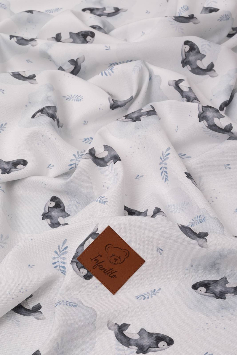 Komplet letni poduszka miś i otulacz BAMBUS