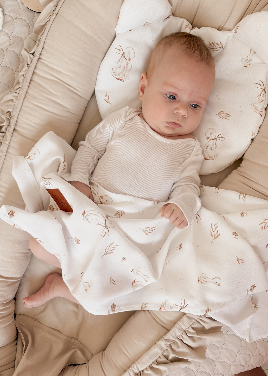 Komplet letni poduszka miś i otulacz BAMBUS