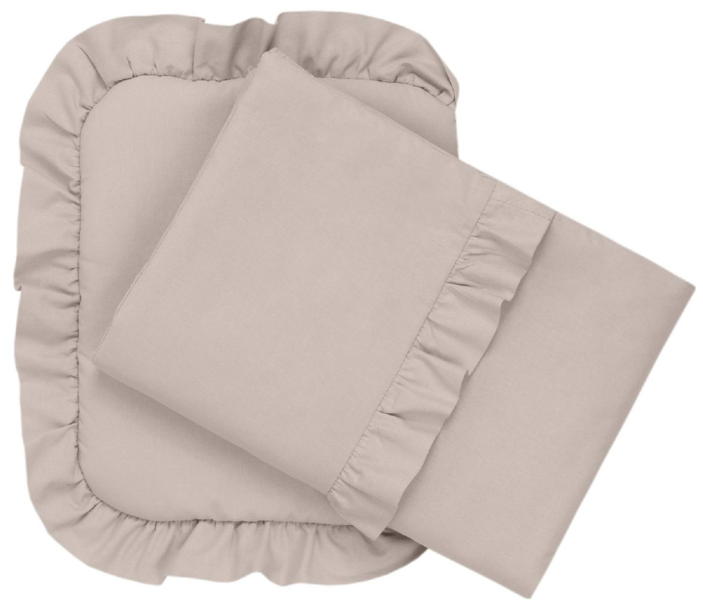 Komplet do wózka bawełniany Z FALBANKĄ