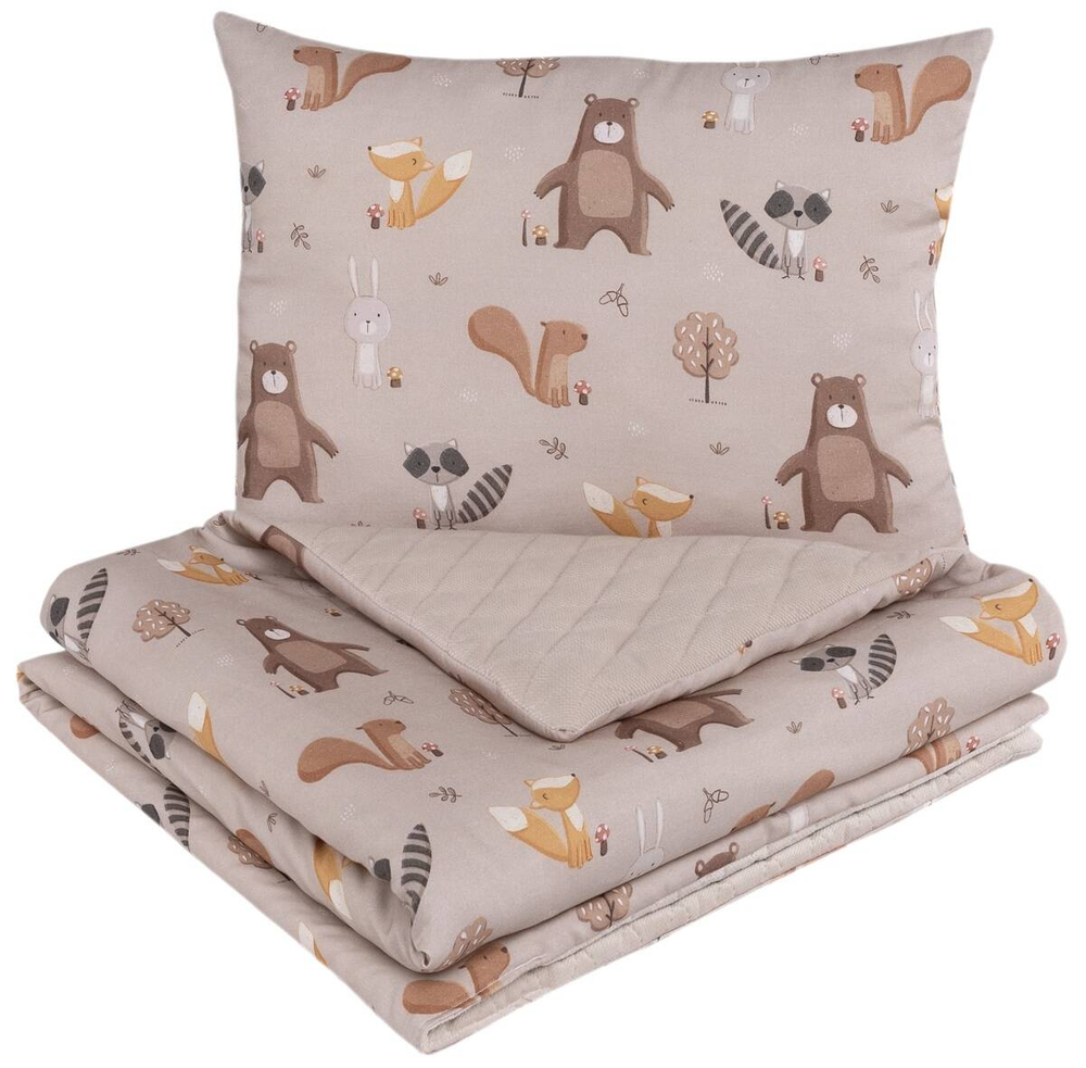 Koc przedszkolaka VELVET 100x135 + poduszka i worek
