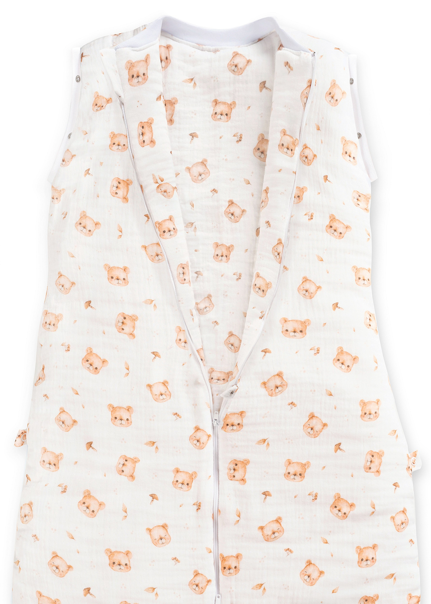 Śpiworek do spania muślinowy PREMIUM ocieplany PRINT