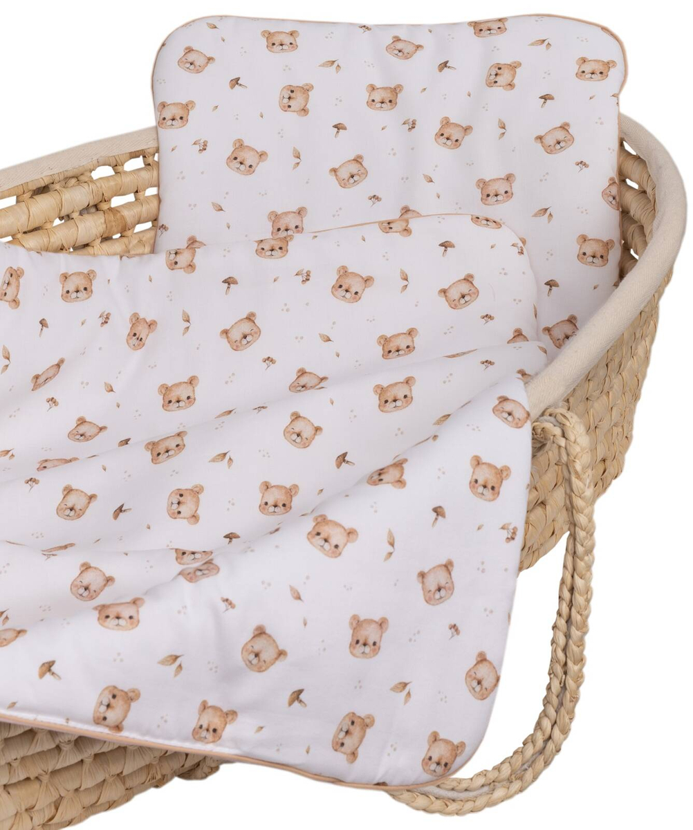 Komplet do wózka bawełniany z wypustką 