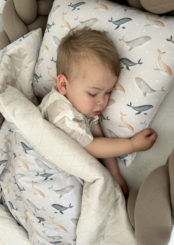 Koc przedszkolaka VELVET 100x135 + poduszka i worek