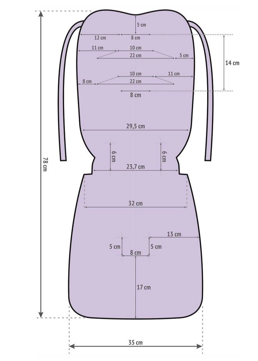 Wkładka do wózka VELVET - ZESTAW