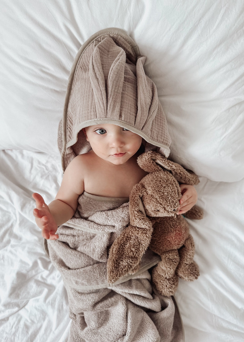 Okrycie kąpielowe BAMBUSOWE 100x100 RABBIT