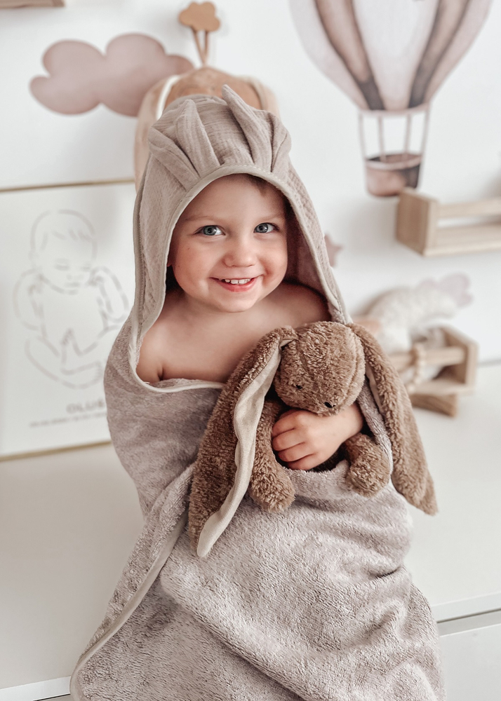 Okrycie kąpielowe BAMBUSOWE 100x100 RABBIT