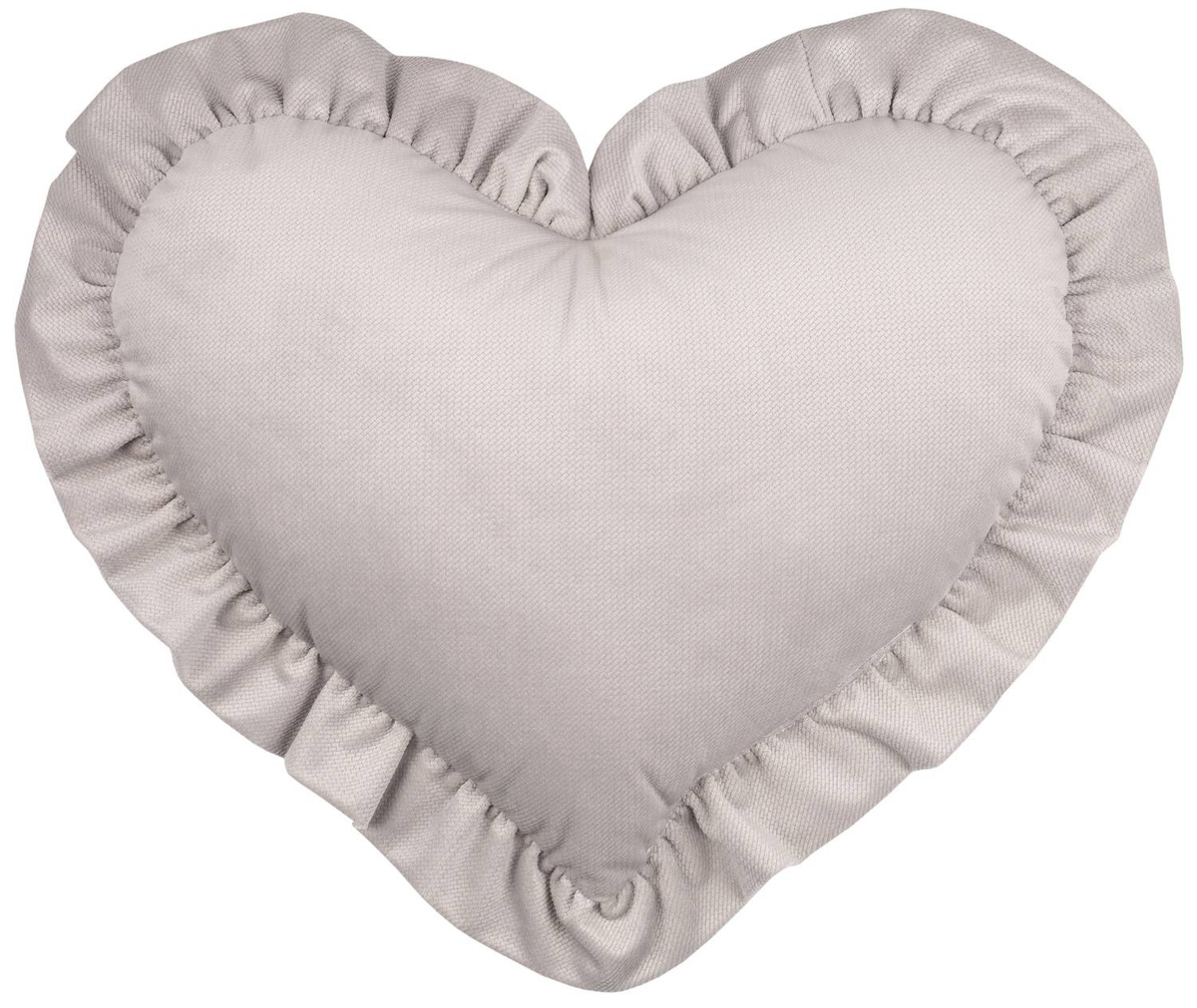 Poduszka dekoracyjna SERCE z falbanką VELVET
