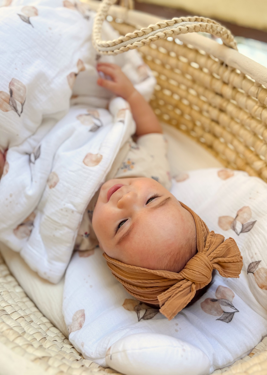 Komplet MUŚLINOWY + poduszka TEDDY