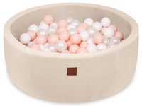 beżowy/różowe kulki