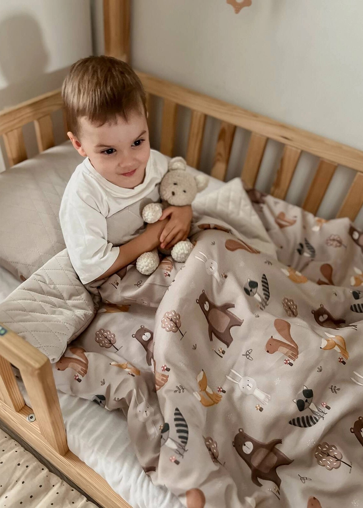 Koc przedszkolaka VELVET 100x135 + poduszka i worek