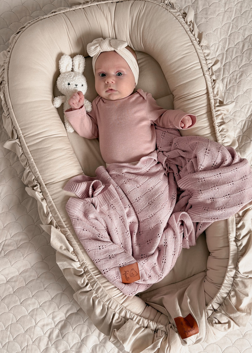 Kocyk bambusowy ażurowy 100% BAMBUS 