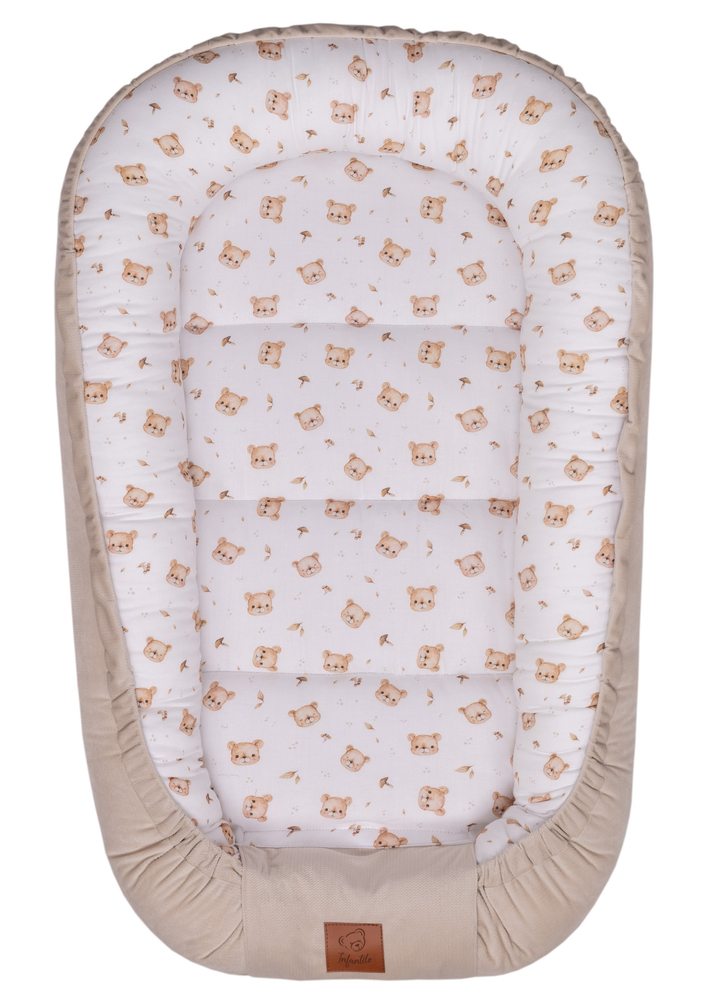 KOKON niemowlęcy PREMIUM bawełna satynowa + velvet