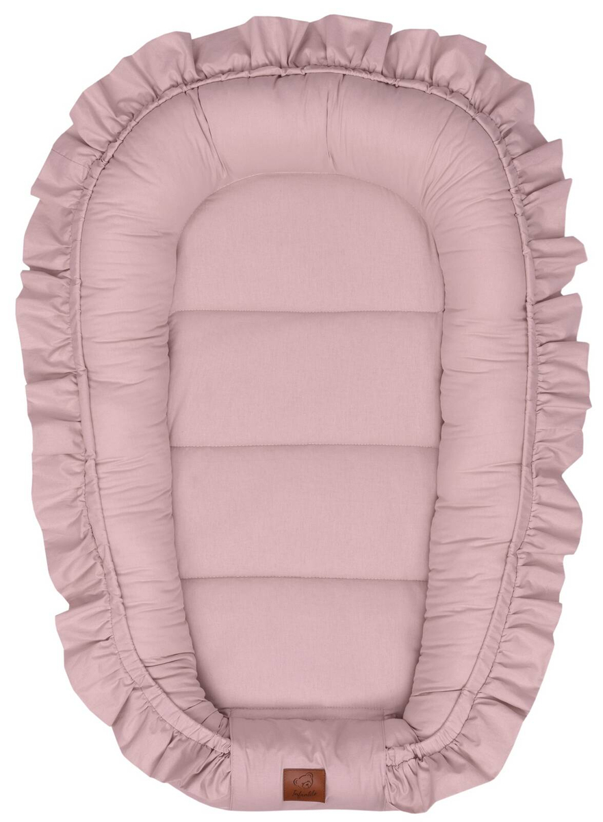 KOKON niemowlęcy BAWEŁNIANY z falbanką