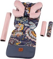 boho granatowe/brudny róż