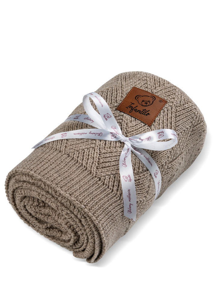 Kocyk dla niemowlaka z WEŁNY MERINO 80x100