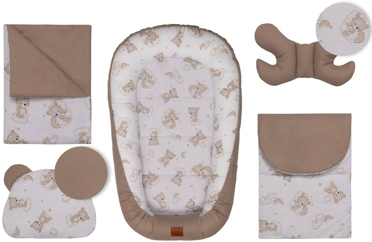 KOKON niemowlęcy BAWEŁNIANY zestaw 5w1