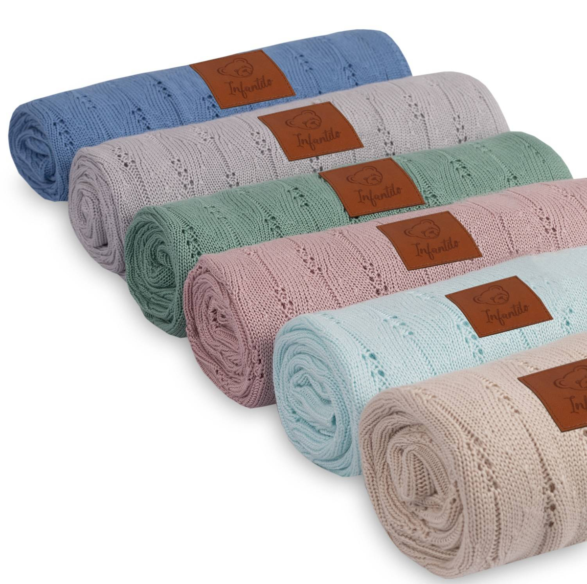 Kocyk bambusowy ażurowy 100% BAMBUS