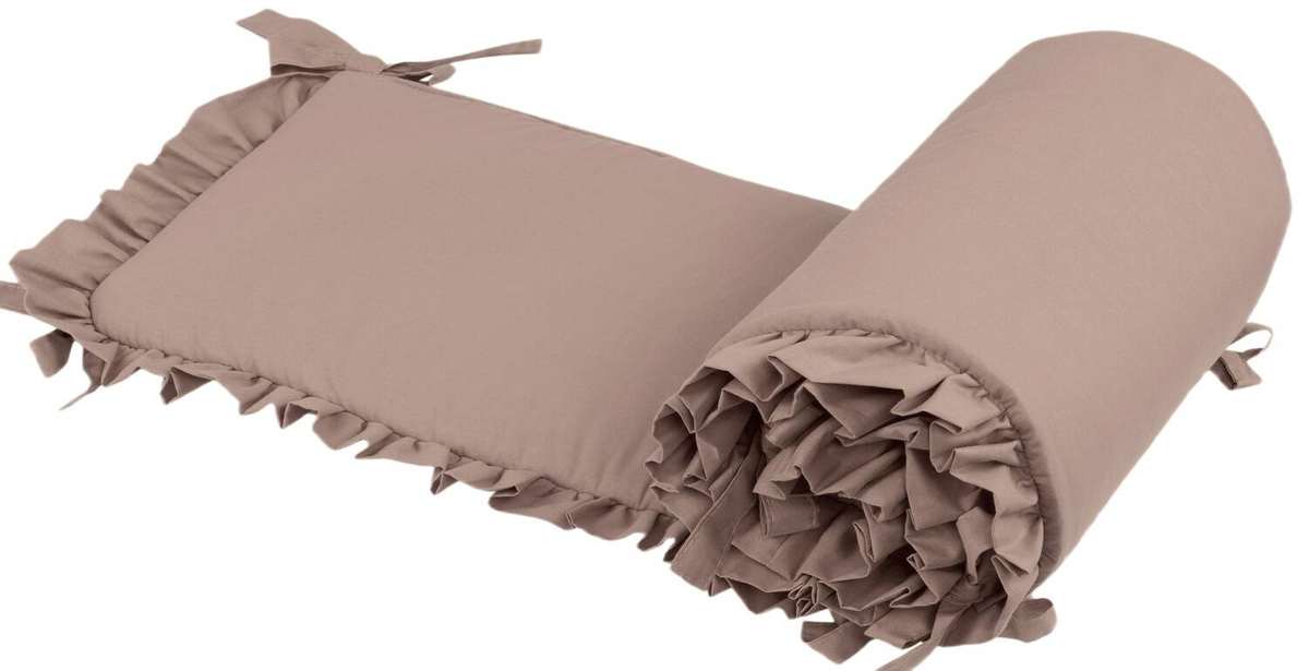 Ochraniacz do łóżeczka BAWEŁNIANY z falbanką