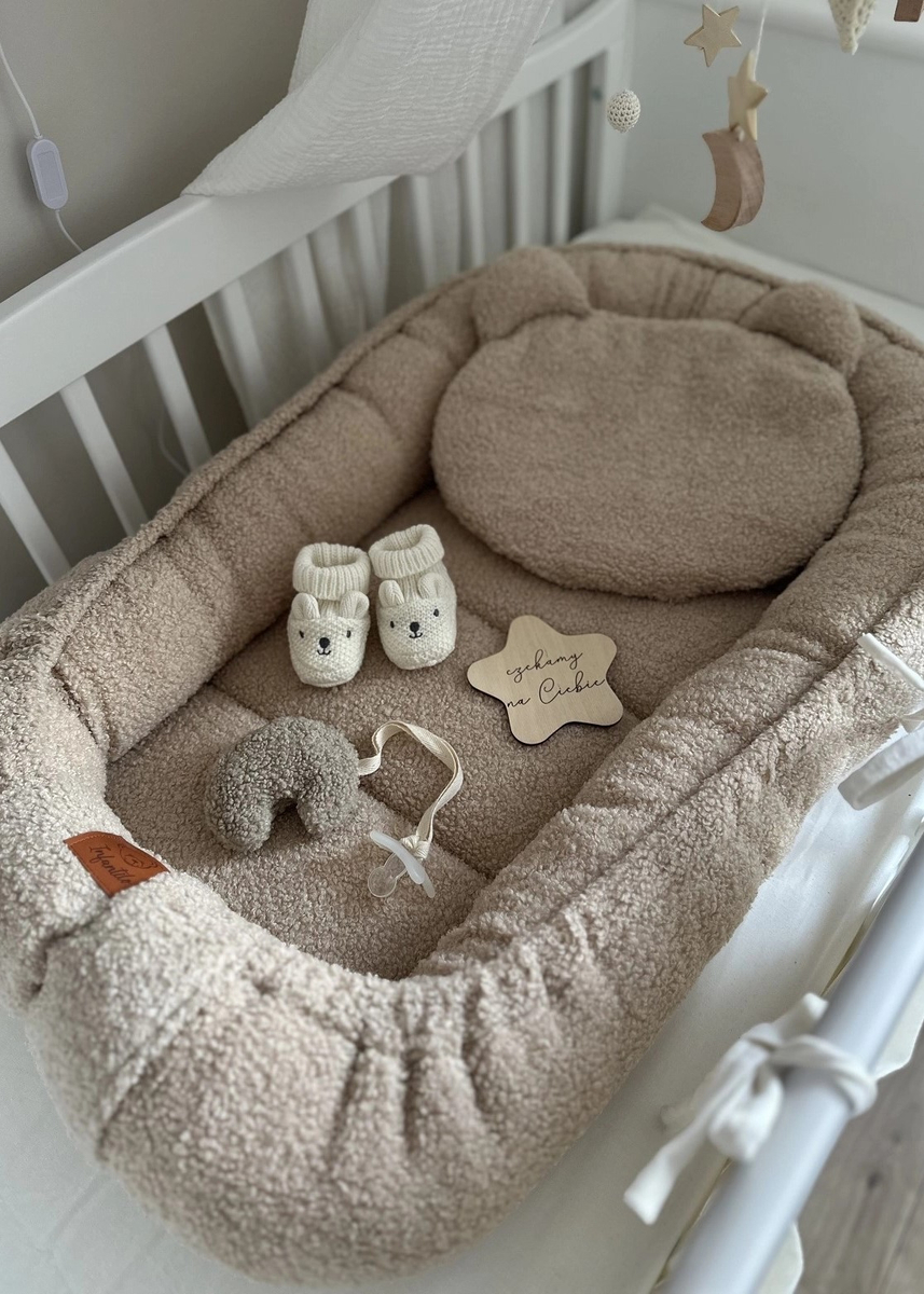 KOKON niemowlęcy BARANEK + poduszka MIŚ