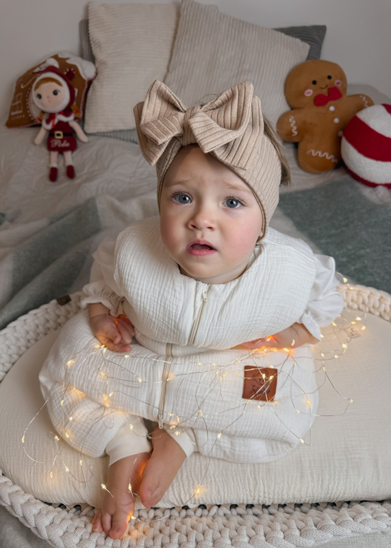 Śpiworek do spania muślinowy z nogawkami KIDS SOFT ocieplany