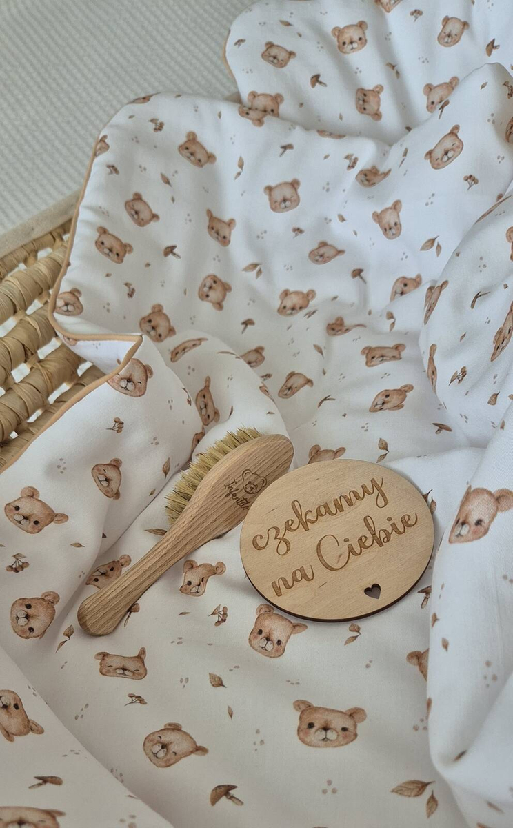 Komplet do wózka bawełniany z wypustką 