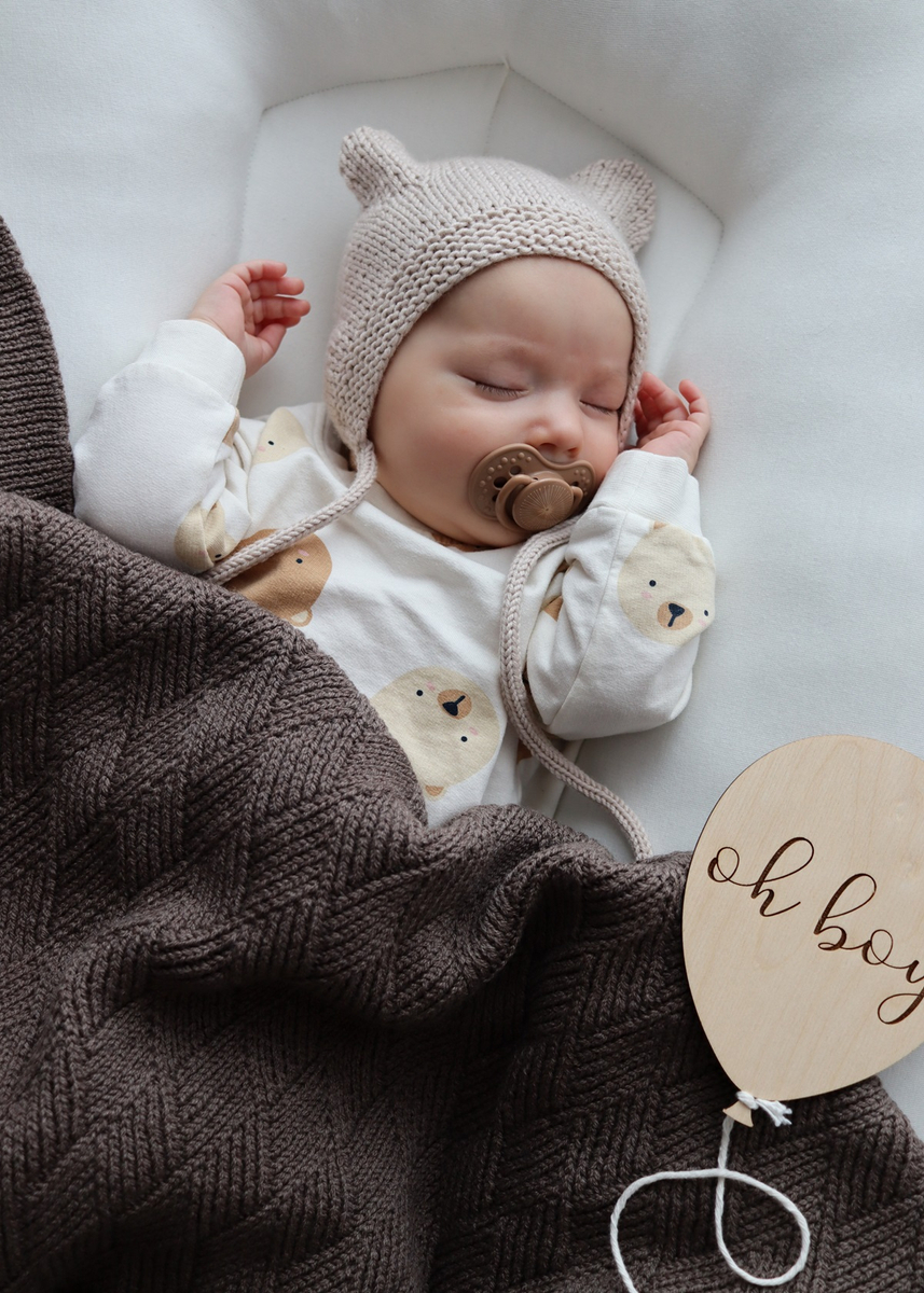 Kocyk dla niemowlaka z WEŁNY MERINO 80x100