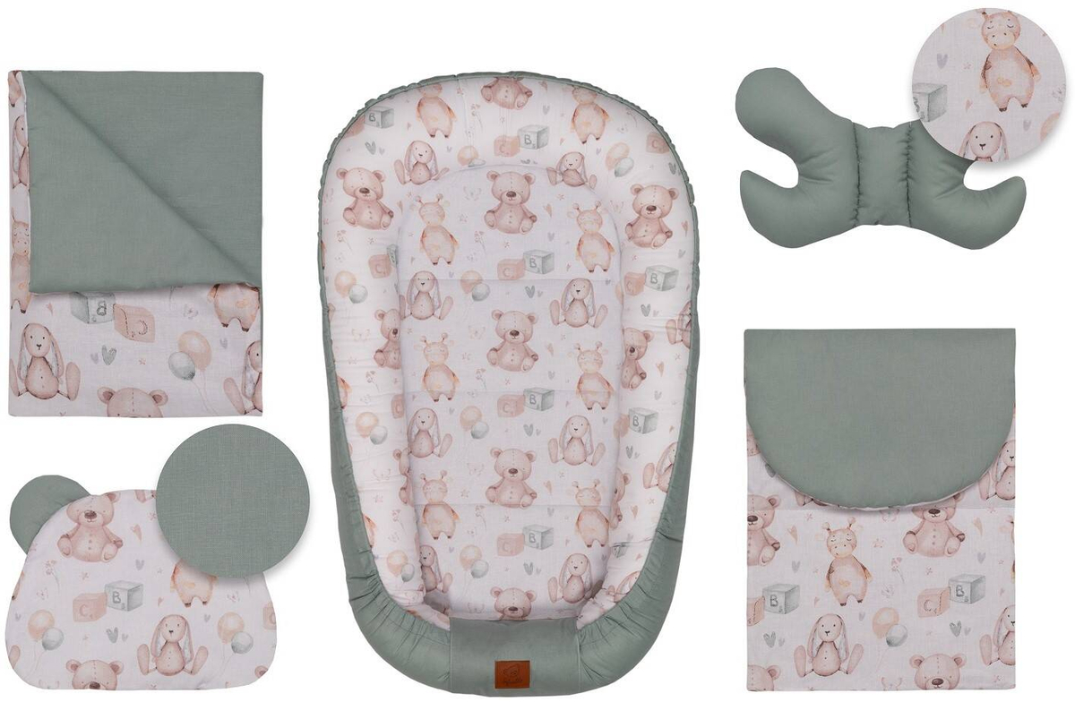 KOKON niemowlęcy BAWEŁNIANY zestaw 5w1