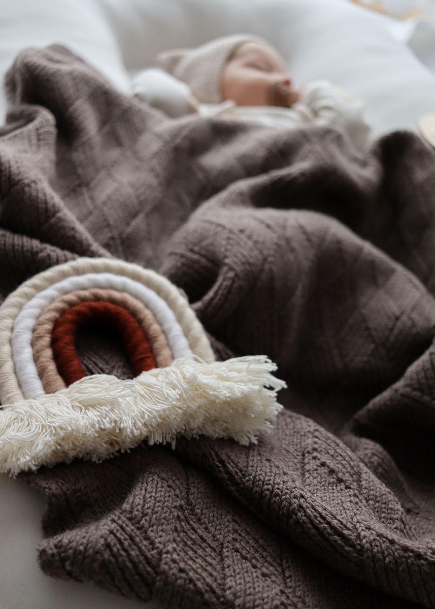 Kocyk dla niemowlaka z WEŁNY MERINO 80x100