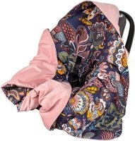 boho granatowe/brudny róż